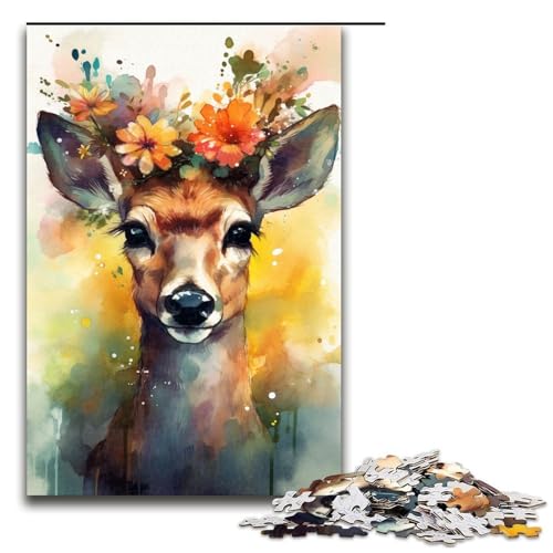 1000 teiliges Puzzle für Erwachsene buntes Fuchs Baby Lernpuzzle Lernspiel für Geburtstag und Weihnachten 1000 Teile von QSYFNBZL