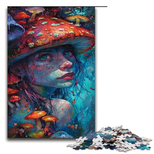 1000 teiliges Puzzle für Erwachsene buntes Pilzmädchen Spiel Puzzles ganze Familie 1000 PCS von QSYFNBZL
