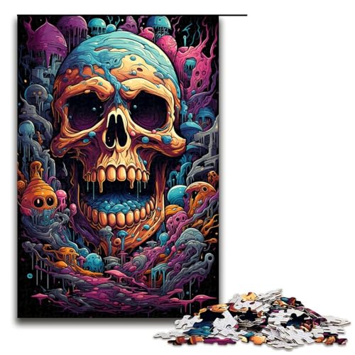 1000 teiliges Puzzle für Erwachsene buntes Wild Totenkopf Puzzlespiel perfekte Dekoration für Teenager ab 14 Jahren 75 x 50 cm 1000 teiliges Puzzle für Erwachsene buntes Wild Totenkopf Puzzlespiel perfekte Dekoration für Teenager ab 14 Jahren 75 x 50 cm von QSYFNBZL