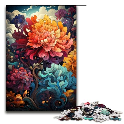 1000 teiliges Puzzle für Erwachsene buntes psychedelisches Blumen Puzzlespiel perfekte Dekoration für Teenager ab 14 Jahren 75 x 50 cm 1000 teiliges Puzzle für Erwachsene buntes psychedelisches Blumen Puzzlespiel perfekte Dekoration für Teenager ab 14 Jahren 75 x 50 cm von QSYFNBZL