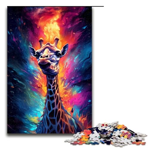 1000 teiliges Puzzle für Erwachsene buntes psychedelisches Giraffen Puzzle für Kinder Holzpuzzle Lernspiel für Erwachsene 75 x 50 cm 1000 teiliges Puzzle für Erwachsene buntes psychedelisches Giraffen Puzzle für Kinder Holzpuzzle Lernspiel für Erwachsene 75 x 50 cm von QSYFNBZL