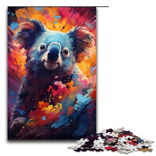1000 teiliges Puzzle für Erwachsene buntes psychedelisches Koala Puzzle für Kinder Holzpuzzle Lernspiel für Erwachsene 75 x 50 cm 1000 teiliges Puzzle für Erwachsene buntes psychedelisches Koala Puzzle für Kinder Holzpuzzle Lernspiel für Erwachsene 75 x 50 cm von QSYFNBZL