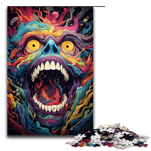 1000 teiliges Puzzle für Erwachsene buntes psychedelisches Monster Lernpuzzle Lernspiel für Geburtstag und Weihnachten 75 x 50 cm 1000 teiliges Puzzle für Erwachsene buntes psychedelisches Monster Lernpuzzle Lernspiel für Geburtstag und Weihnachten 75 x 50 cm von QSYFNBZL