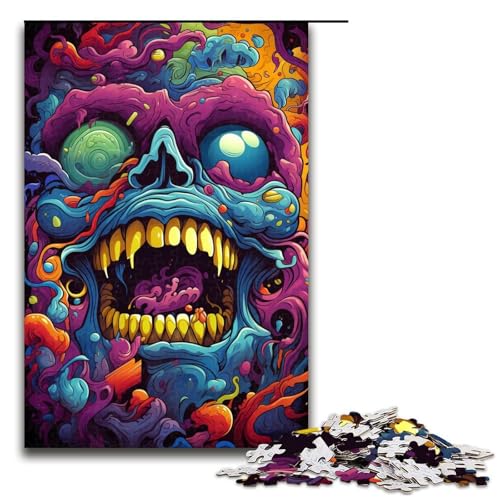 1000 teiliges Puzzle für Erwachsene buntes psychedelisches Monster Puzzle Denksportaufgabe Weihnachts und Geburtstagsgeschenke 75 x 50 cm 1000 teiliges Puzzle für Erwachsene buntes psychedelisches Monster Puzzle Denksportaufgabe Weihnachts und Geburtstagsgeschenke 75 x 50 cm von QSYFNBZL