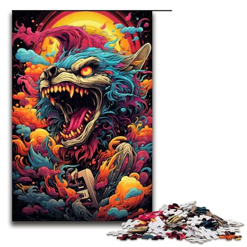 1000 teiliges Puzzle für Erwachsene buntes psychedelisches Monster Puzzle Denksportaufgabe Weihnachts und Geburtstagsgeschenke 75 x 50 cm 1000 teiliges Puzzle für Erwachsene buntes psychedelisches Monster Puzzle Denksportaufgabe Weihnachts und Geburtstagsgeschenke 75 x 50 cm von QSYFNBZL