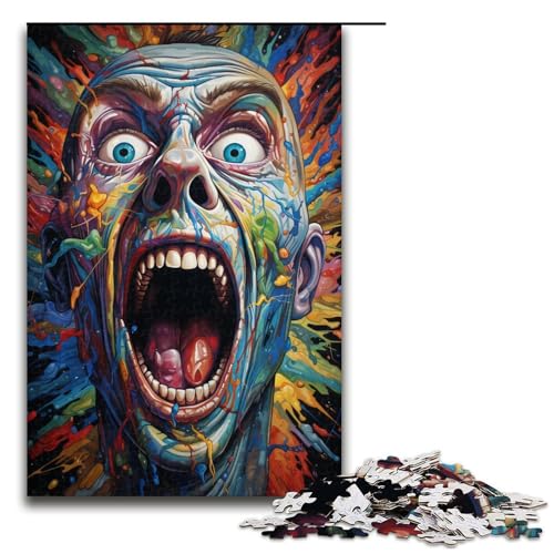 1000 teiliges Puzzle für Erwachsene buntes psychedelisches Monster Puzzle Wanddekoration geeignet als Schreibtischdekoration 75 x 50 cm 1000 teiliges Puzzle für Erwachsene buntes psychedelisches Monster Puzzle Wanddekoration geeignet als Schreibtischdekoration 75 x 50 cm von QSYFNBZL