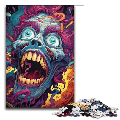1000 teiliges Puzzle für Erwachsene buntes psychedelisches Monster Puzzle Wanddekoration geeignet als Schreibtischdekoration 75 x 50 cm 1000 teiliges Puzzle für Erwachsene buntes psychedelisches Monster Puzzle Wanddekoration geeignet als Schreibtischdekoration 75 x 50 cm von QSYFNBZL