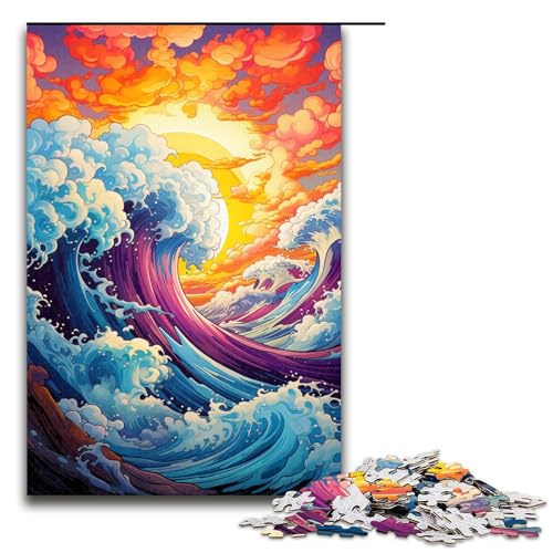1000 teiliges Puzzle für Erwachsene buntes psychedelisches Ozean Puzzle für Kinder Holzpuzzle Lernspiel für Erwachsene 75 x 50 cm 1000 teiliges Puzzle für Erwachsene buntes psychedelisches Ozean Puzzle für Kinder Holzpuzzle Lernspiel für Erwachsene 75 x 50 cm von QSYFNBZL