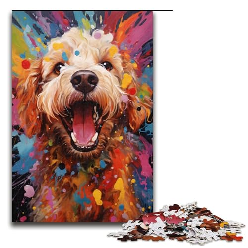1000 teiliges Puzzle für Erwachsene buntes psychedelisches Pudel Malpuzzle für Kinder Holzpuzzle Lernspiel für Erwachsene 75 x 50 cm 1000 teiliges Puzzle für Erwachsene buntes psychedelisches Pudel Malpuzzle für Kinder Holzpuzzle Lernspiel für Erwachsene 75 x 50 cm von QSYFNBZL