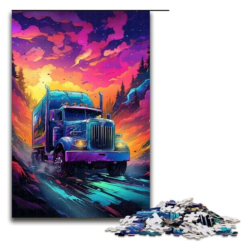 1000 teiliges Puzzle für Erwachsene buntes psychedelisches Truck Puzzle für Kinder Holzpuzzle Lernspiel für Erwachsene 75 x 50 cm 1000 teiliges Puzzle für Erwachsene buntes psychedelisches Truck Puzzle für Kinder Holzpuzzle Lernspiel für Erwachsene 75 x 50 cm von QSYFNBZL