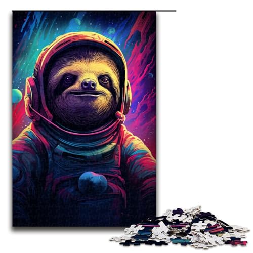 1000 teiliges Puzzle für Erwachsene farbenfrohe Faultiere praktisches Spiel 75 x 50 cm von QSYFNBZL