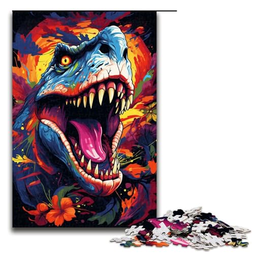 1000 teiliges Puzzle für Erwachsene farbenfrohe Psychedelia Wilder Dinosaurier Entspannungsspiele Familienspiel zum Stressabbau schwierige Herausforderung 75 x 50 cm 1000 teiliges Puzzle für Erwachsene farbenfrohe Psychedelia Wilder Dinosaurier Entspannungsspiele Familienspiel zum Stressabbau schwierige Herausforderung 75 x 50 cm von QSYFNBZL