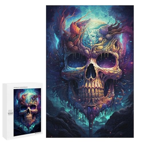 1000 teiliges Puzzle für Erwachsene farbenfrohe Psychedelia der galaktischen Totenköpfe Puzzle für Lernspiele Herausforderung Spielzeug Kunstwerk Geschenk 75 x 50 cm 1000 teiliges Puzzle für Erwachsene farbenfrohe Psychedelia der galaktischen Totenköpfe Puzzle für Lernspiele Herausforderung Spielzeug Kunstwerk Geschenk 75 x 50 cm von QSYFNBZL