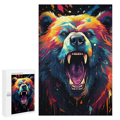 1000 teiliges Puzzle für Erwachsene farbenfrohe Psychedelia of Mutant Bears Puzzle für Erwachsene Holzpuzzle anspruchsvolles Spiel 75 x 50 cm 1000 teiliges Puzzle für Erwachsene farbenfrohe Psychedelia of Mutant Bears Puzzle für Erwachsene Holzpuzzle anspruchsvolles Spiel 75 x 50 cm von QSYFNBZL