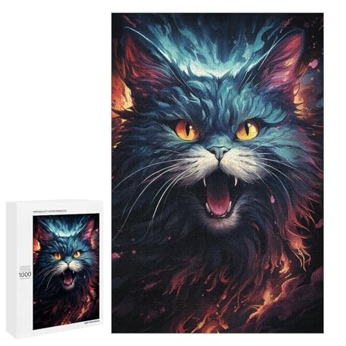 1000 teiliges Puzzle für Erwachsene farbenfrohe psychedelische Abenteuer der kosmischen Katze Puzzle für Erwachsene Holzpuzzle anspruchsvolles Spiel 75 x 50 cm 1000 teiliges Puzzle für Erwachsene farbenfrohe psychedelische Abenteuer der kosmischen Katze Puzzle für Erwachsene Holzpuzzle anspruchsvolles Spiel 75 x 50 cm von QSYFNBZL