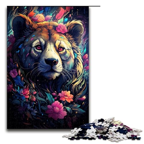 1000 teiliges Puzzle für Erwachsene farbenfrohe psychedelische Göttinnen Puzzles Geburtstagsgeschenke für Teenager ab 14 Jahren 75 x 50 cm von QSYFNBZL