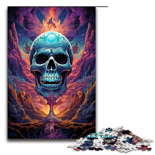 1000 teiliges Puzzle für Erwachsene farbenfrohe psychedelische Höllendämonen Puzzles Geburtstagsgeschenke für Teenager ab 14 Jahren 75 x 50 cm von QSYFNBZL