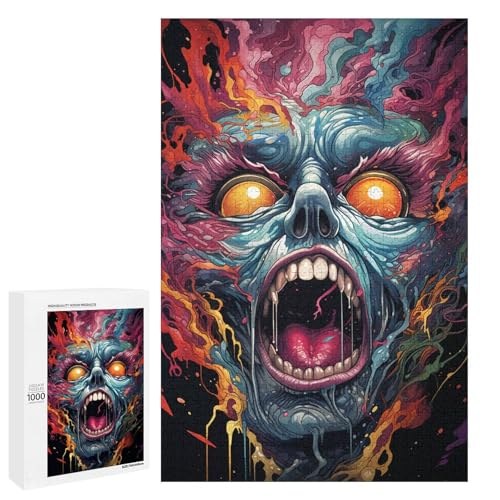 1000 teiliges Puzzle für Erwachsene farbenfrohe psychedelische kosmische Monster Familienaktivität Puzzle Familienspiel Stressabbau schwieriges Herausforderungspuzzle 75 x 50 cm 1000 teiliges Puzzle für Erwachsene farbenfrohe psychedelische kosmische Monster Familienaktivität Puzzle Familienspiel Stressabbau schwieriges Herausforderungspuzzle 75 x 50 cm von QSYFNBZL