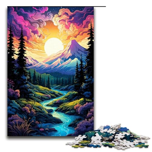1000 teiliges Puzzle für Erwachsene farbenfrohe schöne Berge Lernpuzzle Lernspiel für Geburtstag und Weihnachten 75 x 50 cm 1000 teiliges Puzzle für Erwachsene farbenfrohe schöne Berge Lernpuzzle Lernspiel für Geburtstag und Weihnachten 75 x 50 cm von QSYFNBZL