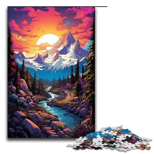 1000 teiliges Puzzle für Erwachsene farbenfrohe wunderschöne Berge Puzzle Geschenke Geburtstagsgeschenke für Teenager ab 14 Jahren 75 x 50 cm 1000 teiliges Puzzle für Erwachsene farbenfrohe wunderschöne Berge Puzzle Geschenke Geburtstagsgeschenke für Teenager ab 14 Jahren 75 x 50 cm von QSYFNBZL
