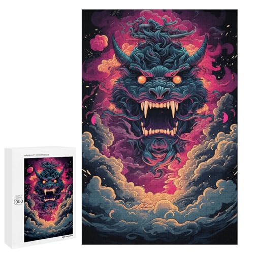 1000 teiliges Puzzle für Erwachsene farbenfroher Psychedelischer chinesischer Drache am Himmel Puzzle für Erwachsene Holzpuzzle anspruchsvolles Spiel 75 x 50 cm 1000 teiliges Puzzle für Erwachsene farbenfroher Psychedelischer chinesischer Drache am Himmel Puzzle für Erwachsene Holzpuzzle anspruchsvolles Spiel 75 x 50 cm von QSYFNBZL