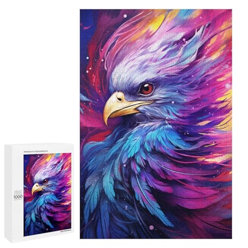 1000 teiliges Puzzle für Erwachsene farbenfrohes psychedelisches Adler Puzzle für Erwachsene Holzpuzzle anspruchsvolles Spiel 75 x 50 cm 1000 teiliges Puzzle für Erwachsene farbenfrohes psychedelisches Adler Puzzle für Erwachsene Holzpuzzle anspruchsvolles Spiel 75 x 50 cm von QSYFNBZL