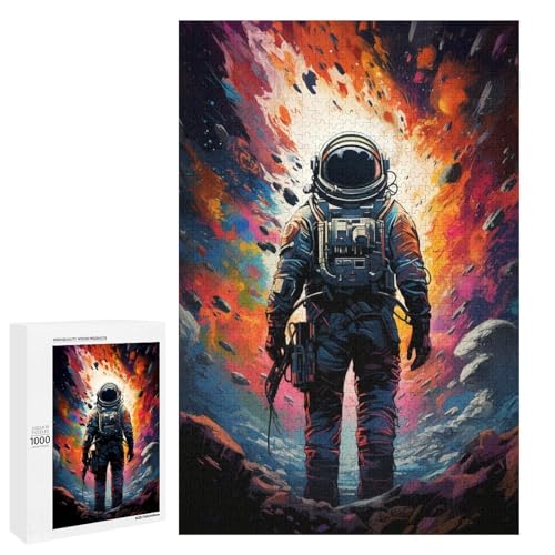 1000 teiliges Puzzle für Erwachsene farbenfrohes psychedelisches Astronauten Puzzle für Erwachsene Holzpuzzle anspruchsvolles Spiel 75 x 50 cm 1000 teiliges Puzzle für Erwachsene farbenfrohes psychedelisches Astronauten Puzzle für Erwachsene Holzpuzzle anspruchsvolles Spiel 75 x 50 cm von QSYFNBZL