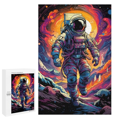 1000 teiliges Puzzle für Erwachsene farbenfrohes psychedelisches Astronauten Puzzle für Erwachsene Holzpuzzle anspruchsvolles Spiel 75 x 50 cm 1000 teiliges Puzzle für Erwachsene farbenfrohes psychedelisches Astronauten Puzzle für Erwachsene Holzpuzzle anspruchsvolles Spiel 75 x 50 cm von QSYFNBZL