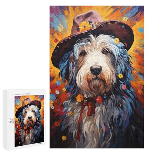 1000 teiliges Puzzle für Erwachsene farbenfrohes psychedelisches Cowboy Schäferhund Puzzle für Erwachsene Holzpuzzle anspruchsvolles Spiel 75 x 50 cm 1000 teiliges Puzzle für Erwachsene farbenfrohes psychedelisches Cowboy Schäferhund Puzzle für Erwachsene Holzpuzzle anspruchsvolles Spiel 75 x 50 cm von QSYFNBZL
