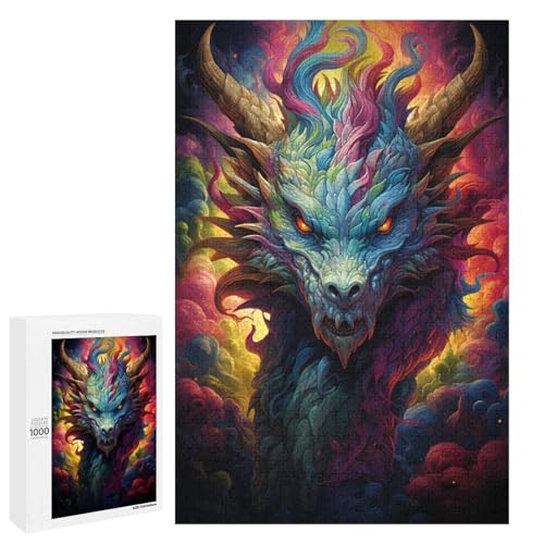 1000 teiliges Puzzle für Erwachsene farbenfrohes psychedelisches Drachenmonster Puzzle für Erwachsene Holzpuzzle anspruchsvolles Spiel 75 x 50 cm 1000 teiliges Puzzle für Erwachsene farbenfrohes psychedelisches Drachenmonster Puzzle für Erwachsene Holzpuzzle anspruchsvolles Spiel 75 x 50 cm von QSYFNBZL