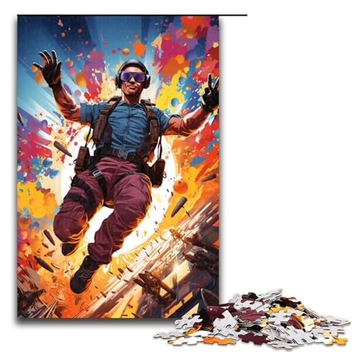 1000 teiliges Puzzle für Erwachsene farbenfrohes psychedelisches Fallschirmsprung Puzzlespiel perfekte Dekoration für Teenager ab 14 Jahren 75 x 50 cm 1000 teiliges Puzzle für Erwachsene farbenfrohes psychedelisches Fallschirmsprung Puzzlespiel perfekte Dekoration für Teenager ab 14 Jahren 75 x 50 cm von QSYFNBZL