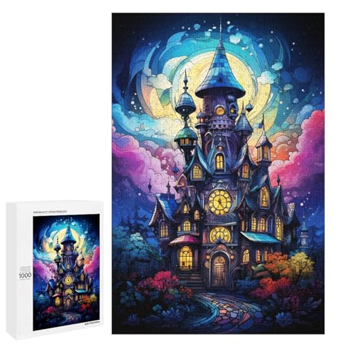 1000 teiliges Puzzle für Erwachsene farbenfrohes psychedelisches Fantasy Haus Puzzle für Erwachsene Holzpuzzle anspruchsvolles Spiel 75 x 50 cm 1000 teiliges Puzzle für Erwachsene farbenfrohes psychedelisches Fantasy Haus Puzzle für Erwachsene Holzpuzzle anspruchsvolles Spiel 75 x 50 cm von QSYFNBZL