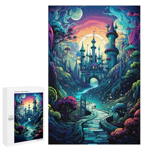 1000 teiliges Puzzle für Erwachsene farbenfrohes psychedelisches Fantasy Stadt Puzzle für Erwachsene Holzpuzzle anspruchsvolles Spiel 75 x 50 cm 1000 teiliges Puzzle für Erwachsene farbenfrohes psychedelisches Fantasy Stadt Puzzle für Erwachsene Holzpuzzle anspruchsvolles Spiel 75 x 50 cm von QSYFNBZL