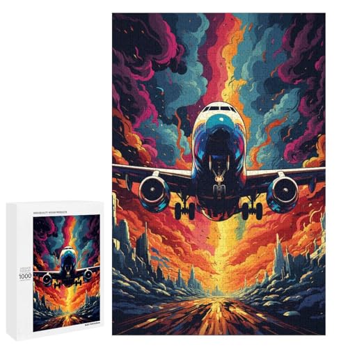 1000 teiliges Puzzle für Erwachsene farbenfrohes psychedelisches Flugzeug Puzzle für Erwachsene Holzpuzzle anspruchsvolles Spiel 75 x 50 cm 1000 teiliges Puzzle für Erwachsene farbenfrohes psychedelisches Flugzeug Puzzle für Erwachsene Holzpuzzle anspruchsvolles Spiel 75 x 50 cm von QSYFNBZL