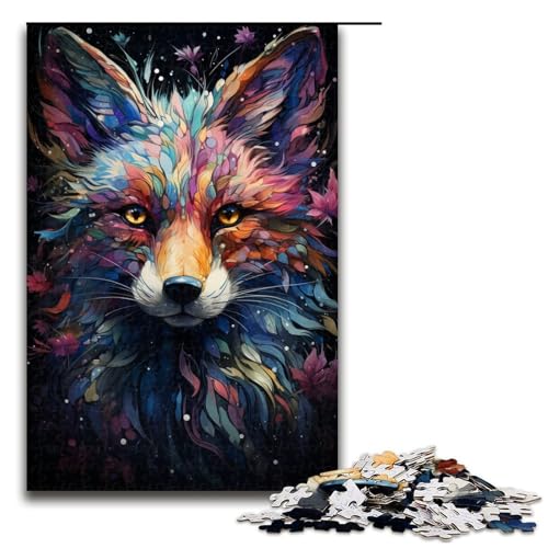 1000 teiliges Puzzle für Erwachsene farbenfrohes psychedelisches Fuchs Puzzle für Erwachsene Holzpuzzle anspruchsvolles Spiel 75 x 50 cm 1000 teiliges Puzzle für Erwachsene farbenfrohes psychedelisches Fuchs Puzzle für Erwachsene Holzpuzzle anspruchsvolles Spiel 75 x 50 cm von QSYFNBZL