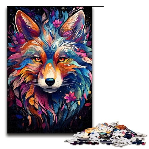 1000 teiliges Puzzle für Erwachsene farbenfrohes psychedelisches Fuchsgemälde Puzzle für Kinder Holzpuzzle Lernspiel für Erwachsene 75 x 50 cm 1000 teiliges Puzzle für Erwachsene farbenfrohes psychedelisches Fuchsgemälde Puzzle für Kinder Holzpuzzle Lernspiel für Erwachsene 75 x 50 cm von QSYFNBZL