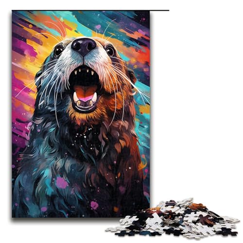 1000 teiliges Puzzle für Erwachsene farbenfrohes psychedelisches Galaxie Seeotter Lernpuzzle Lernspiel für Geburtstag und Weihnachten 75 x 50 cm 1000 teiliges Puzzle für Erwachsene farbenfrohes psychedelisches Galaxie Seeotter Lernpuzzle Lernspiel für Geburtstag und Weihnachten 75 x 50 cm von QSYFNBZL