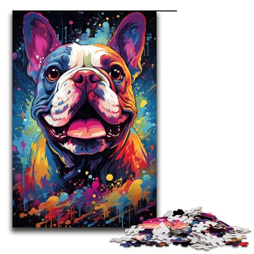 1000 teiliges Puzzle für Erwachsene farbenfrohes psychedelisches Gemälde Einer Bulldogge Puzzle für Erwachsene Holzpuzzle anspruchsvolles Spiel 75 x 50 cm 1000 teiliges Puzzle für Erwachsene farbenfrohes psychedelisches Gemälde Einer Bulldogge Puzzle für Erwachsene Holzpuzzle anspruchsvolles Spiel 75 x 50 cm von QSYFNBZL