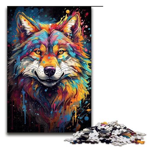1000 teiliges Puzzle für Erwachsene farbenfrohes psychedelisches Gemälde Hunde Puzzle für Erwachsene Holzpuzzle anspruchsvolles Spiel 75 x 50 cm 1000 teiliges Puzzle für Erwachsene farbenfrohes psychedelisches Gemälde Hunde Puzzle für Erwachsene Holzpuzzle anspruchsvolles Spiel 75 x 50 cm von QSYFNBZL