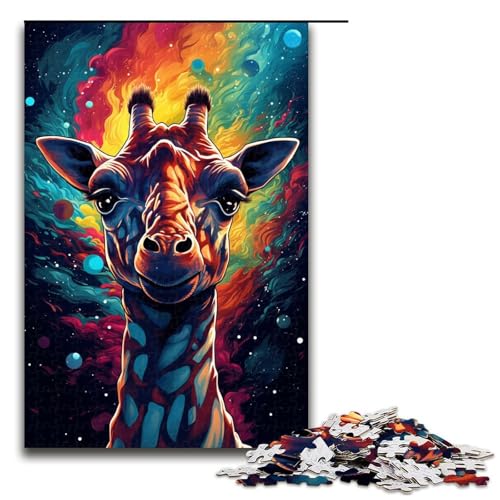 1000 teiliges Puzzle für Erwachsene farbenfrohes psychedelisches Giraffen Lernpuzzle Lernspiel für Geburtstag und Weihnachten 75 x 50 cm 1000 teiliges Puzzle für Erwachsene farbenfrohes psychedelisches Giraffen Lernpuzzle Lernspiel für Geburtstag und Weihnachten 75 x 50 cm von QSYFNBZL