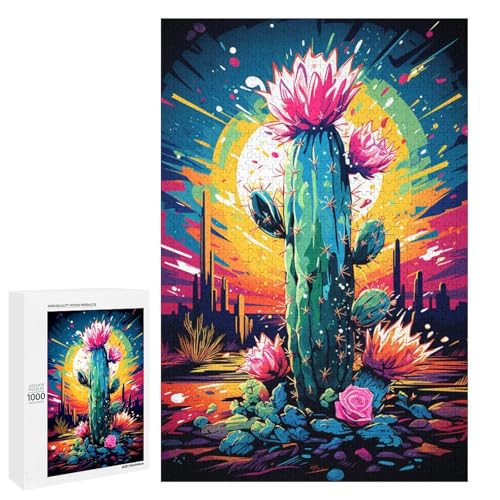 1000 teiliges Puzzle für Erwachsene farbenfrohes psychedelisches Kaktus Puzzle für Lernspiele Herausforderung Spielzeug Kunstwerk Geschenk 75 x 50 cm 1000 teiliges Puzzle für Erwachsene farbenfrohes psychedelisches Kaktus Puzzle für Lernspiele Herausforderung Spielzeug Kunstwerk Geschenk 75 x 50 cm von QSYFNBZL