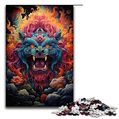 1000 teiliges Puzzle für Erwachsene farbenfrohes psychedelisches Monster King Puzzle für Erwachsene Holzpuzzle anspruchsvolles Spiel 75 x 50 cm 1000 teiliges Puzzle für Erwachsene farbenfrohes psychedelisches Monster King Puzzle für Erwachsene Holzpuzzle anspruchsvolles Spiel 75 x 50 cm von QSYFNBZL