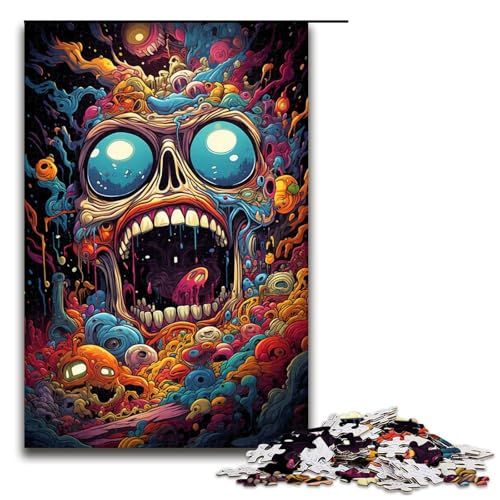 1000 teiliges Puzzle für Erwachsene farbenfrohes psychedelisches Monster Puzzle für Lernspiele Herausforderung Spielzeug Kunstwerk Geschenk 75 x 50 cm 1000 teiliges Puzzle für Erwachsene farbenfrohes psychedelisches Monster Puzzle für Lernspiele Herausforderung Spielzeug Kunstwerk Geschenk 75 x 50 cm von QSYFNBZL