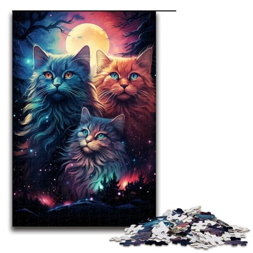 1000 teiliges Puzzle für Erwachsene farbenfrohes psychedelisches Mystery Katzen Puzzlespiel perfekte Dekoration für Teenager ab 14 Jahren 75 x 50 cm 1000 teiliges Puzzle für Erwachsene farbenfrohes psychedelisches Mystery Katzen Puzzlespiel perfekte Dekoration für Teenager ab 14 Jahren 75 x 50 cm von QSYFNBZL