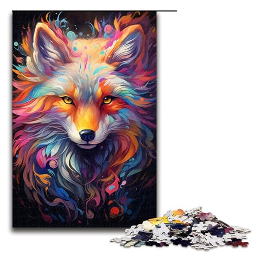 1000 teiliges Puzzle für Erwachsene farbenfrohes psychedelisches Neonfuchs Puzzle für Erwachsene Holzpuzzle anspruchsvolles Spiel 75 x 50 cm 1000 teiliges Puzzle für Erwachsene farbenfrohes psychedelisches Neonfuchs Puzzle für Erwachsene Holzpuzzle anspruchsvolles Spiel 75 x 50 cm von QSYFNBZL