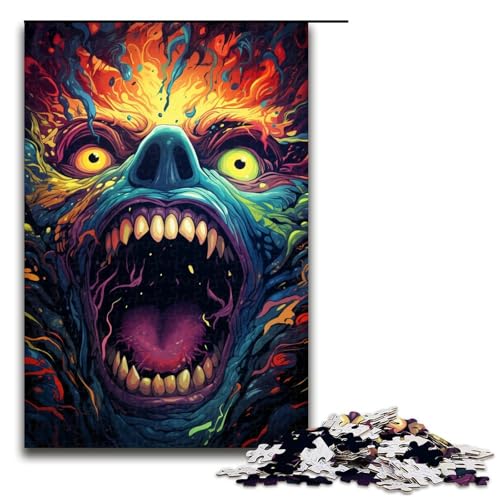 1000 teiliges Puzzle für Erwachsene farbenfrohes psychedelisches Neonmonster Puzzle Denksportaufgabe Weihnachts und Geburtstagsgeschenk 75 x 50 cm 1000 teiliges Puzzle für Erwachsene farbenfrohes psychedelisches Neonmonster Puzzle Denksportaufgabe Weihnachts und Geburtstagsgeschenk 75 x 50 cm von QSYFNBZL