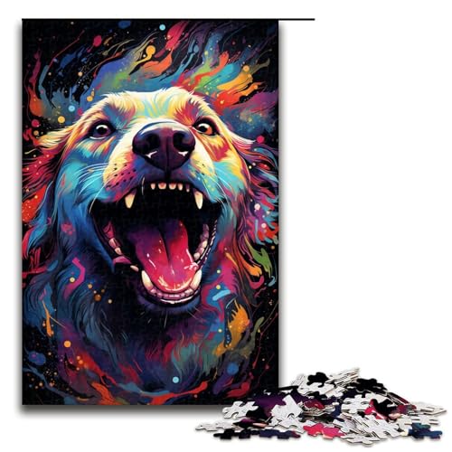 1000 teiliges Puzzle für Erwachsene farbenfrohes psychedelisches Puzzlespiel für Hunde perfekte Dekoration für Teenager ab 14 Jahren 75 x 50 cm 1000 teiliges Puzzle für Erwachsene farbenfrohes psychedelisches Puzzlespiel für Hunde perfekte Dekoration für Teenager ab 14 Jahren 75 x 50 cm von QSYFNBZL
