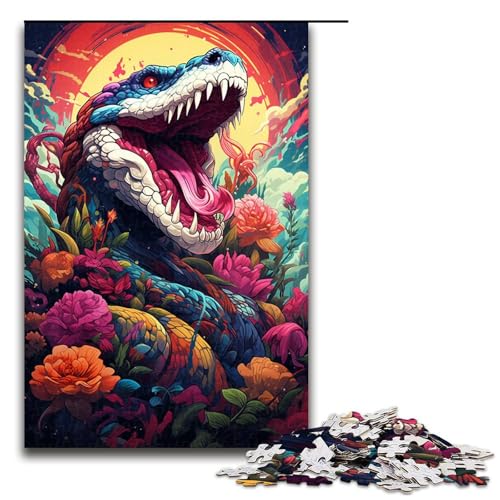 1000 teiliges Puzzle für Erwachsene farbenfrohes psychedelisches Schlangengemälde Puzzlespiel perfekte Dekoration für Teenager ab 14 Jahren 75 x 50 cm 1000 teiliges Puzzle für Erwachsene farbenfrohes psychedelisches Schlangengemälde Puzzlespiel perfekte Dekoration für Teenager ab 14 Jahren 75 x 50 cm von QSYFNBZL