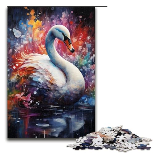 1000 teiliges Puzzle für Erwachsene farbenfrohes psychedelisches Schwanen Puzzle für Erwachsene Holzpuzzle anspruchsvolles Spiel 75 x 50 cm 1000 teiliges Puzzle für Erwachsene farbenfrohes psychedelisches Schwanen Puzzle für Erwachsene Holzpuzzle anspruchsvolles Spiel 75 x 50 cm von QSYFNBZL