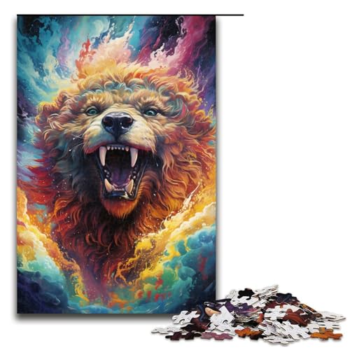 1000 teiliges Puzzle für Erwachsene farbenfrohes psychedelisches Seeungeheuer Spiel ganze Familie 75 x 50 cm von QSYFNBZL